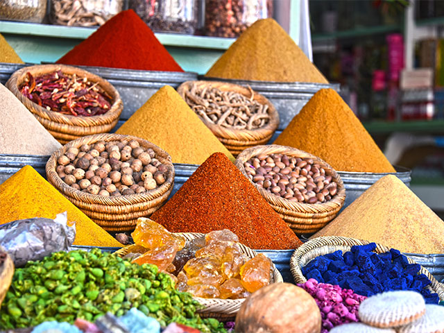Spices being sold on a market, Tunisia