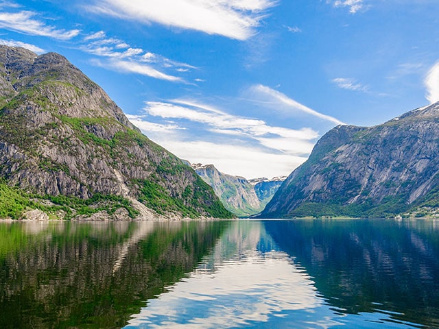 Beautiful views of Hardangerfjord, Norway