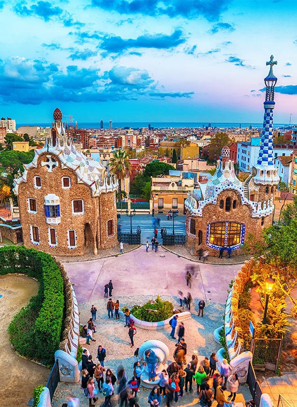 Parc Guell in Barcelona, Spain