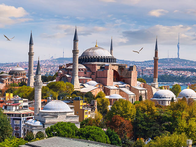 View of the Hagia Sophia, Istanbul, Turkey
