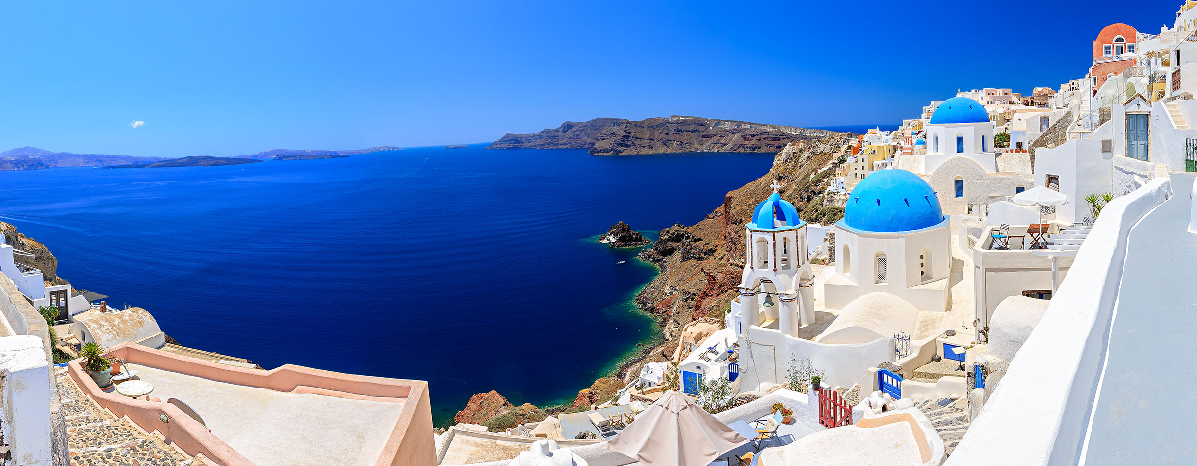 Beautiful views of Santorini, Greece