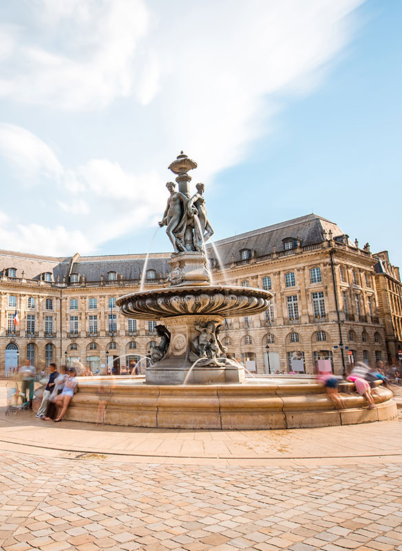 Place de la Bourse square in Bordeaux, France