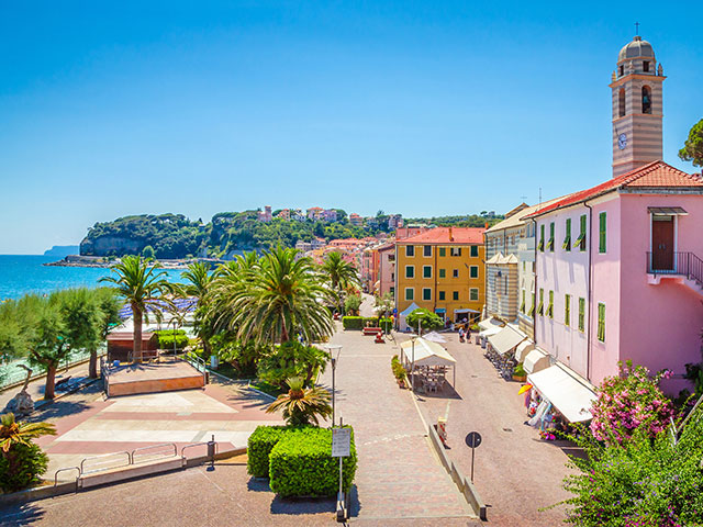 Colourful buildings in Savona, Italy