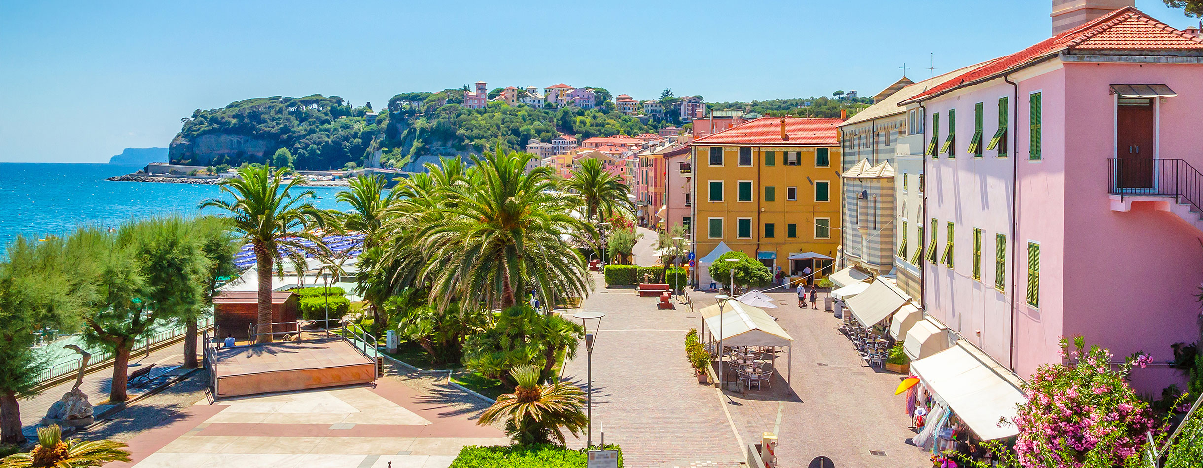 Colourful buildings in Savona, Italy