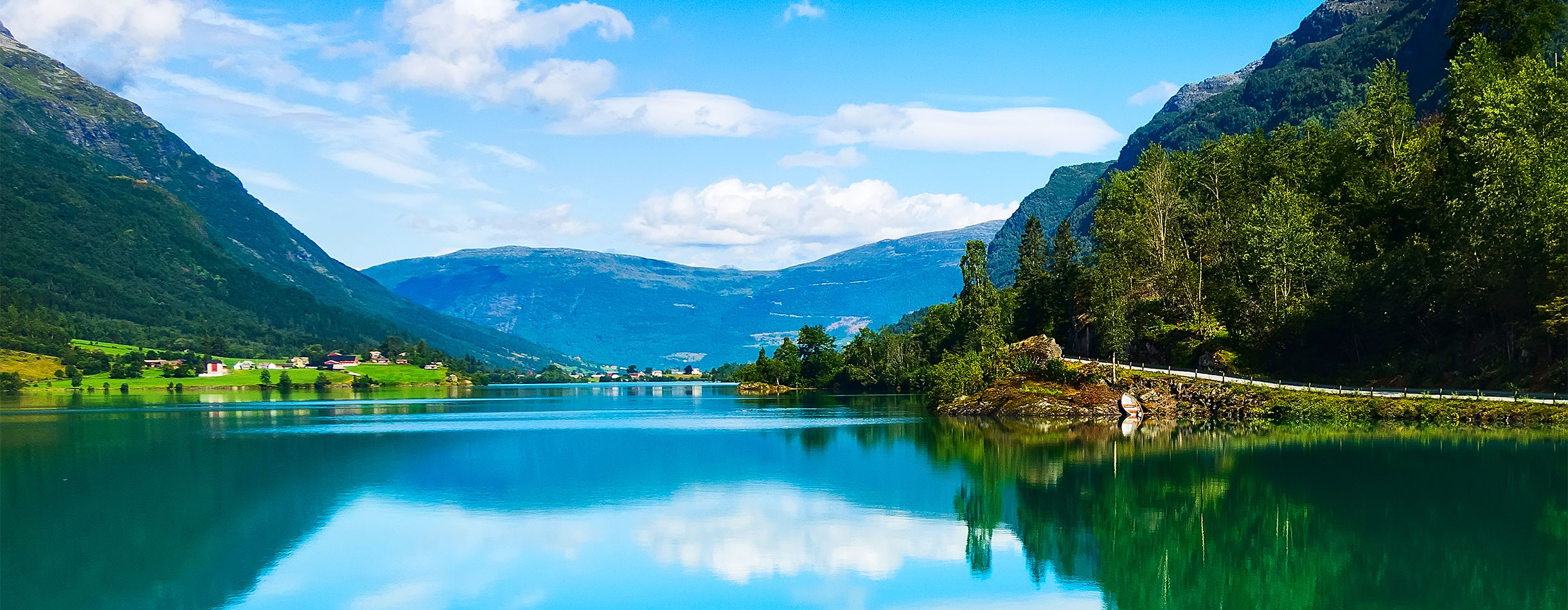 Beautiful views of Nordfjord, Norway