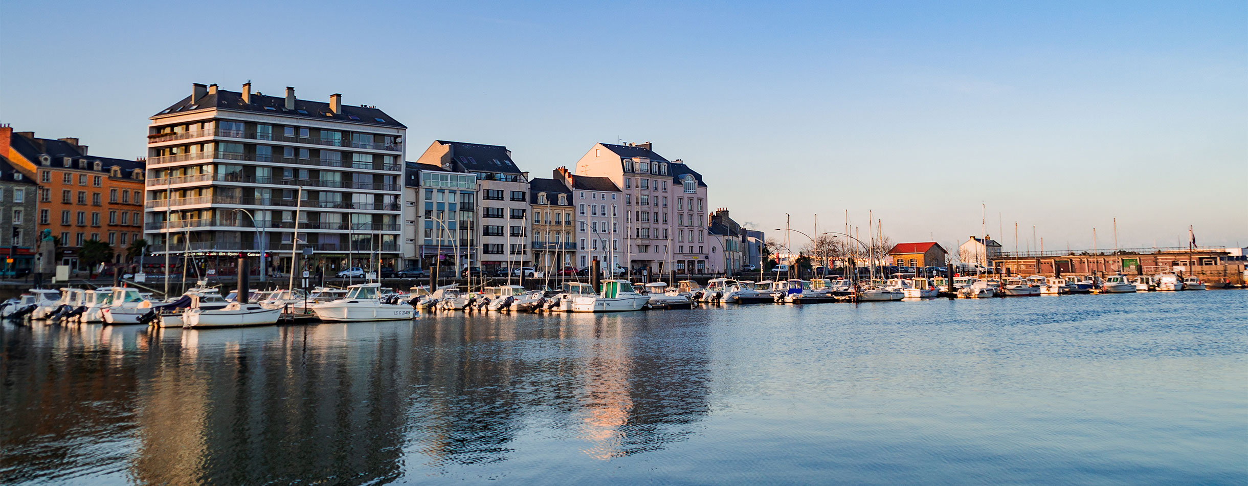 View of Cherbourg harbour, France