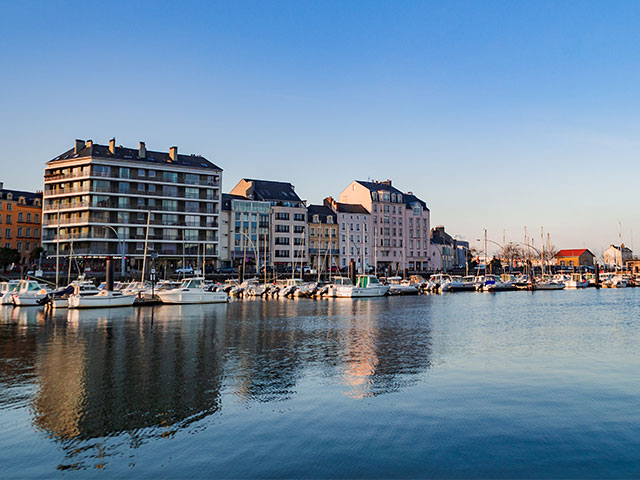 View of Cherbourg harbour, France