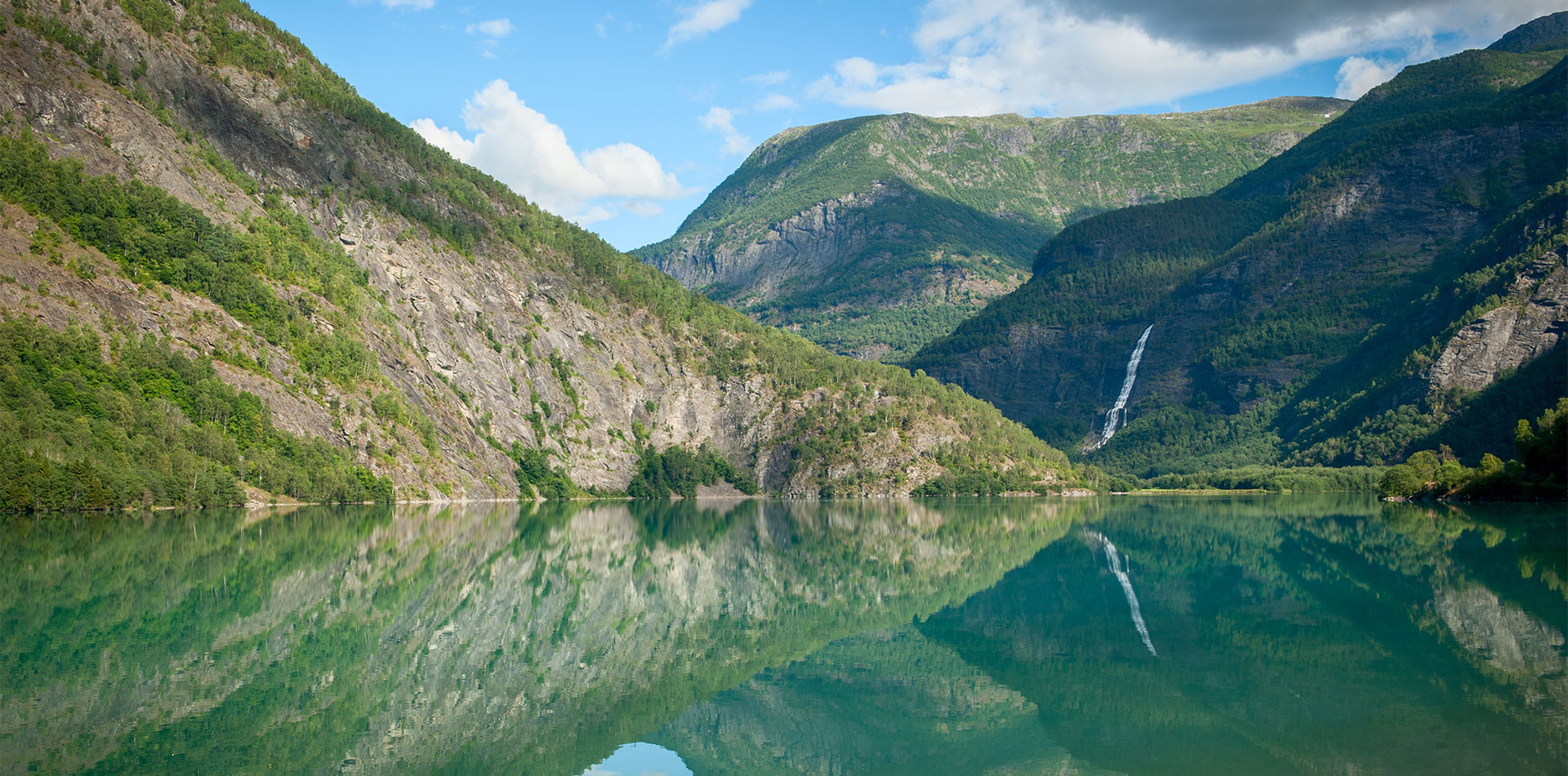 View on the beautiful Lustrafjord, Norway