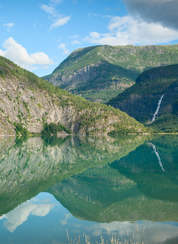 View on the beautiful Lustrafjord, Norway