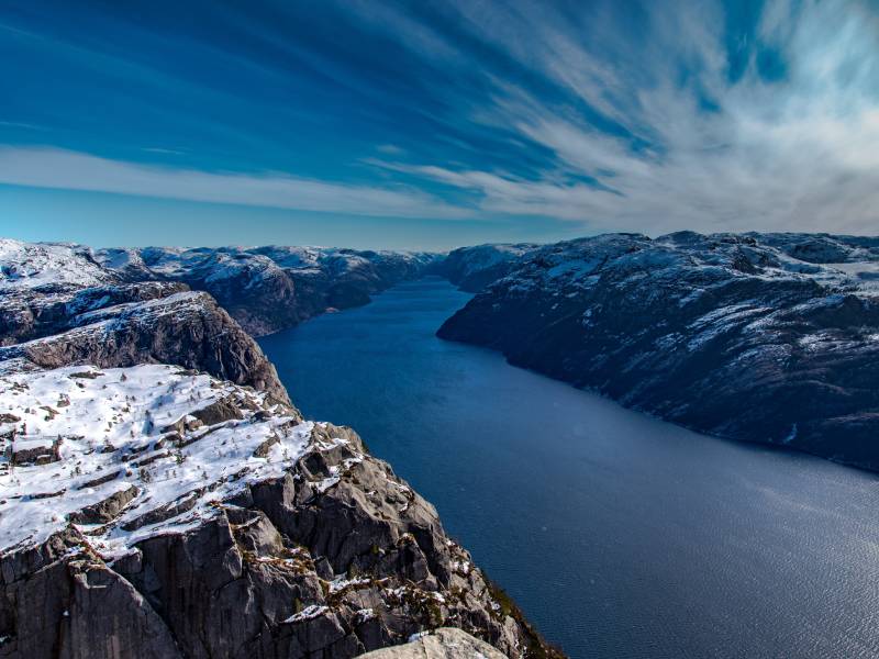 Lysefjord in Winter