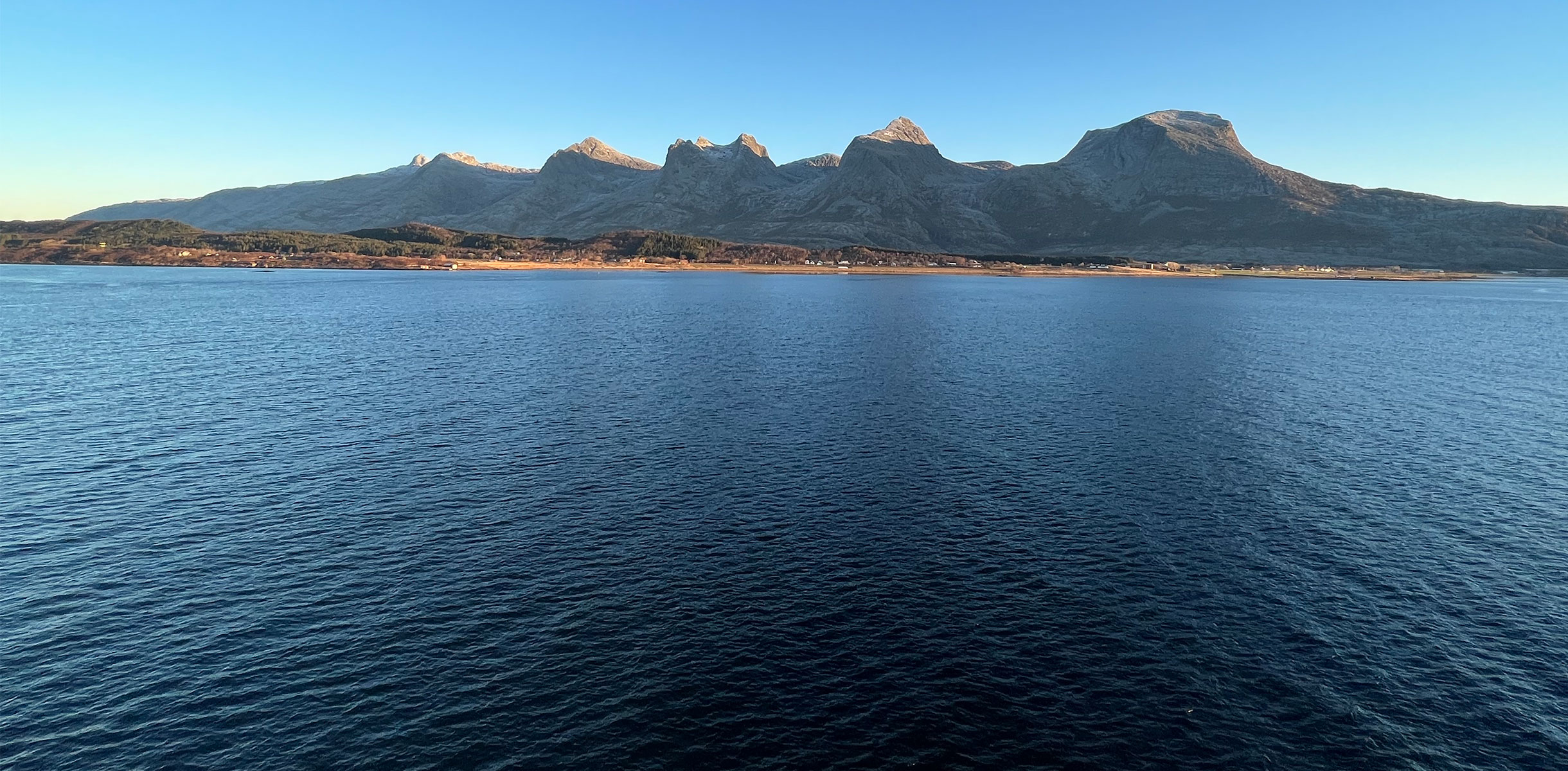 Seven sisters mountain range seen from on board