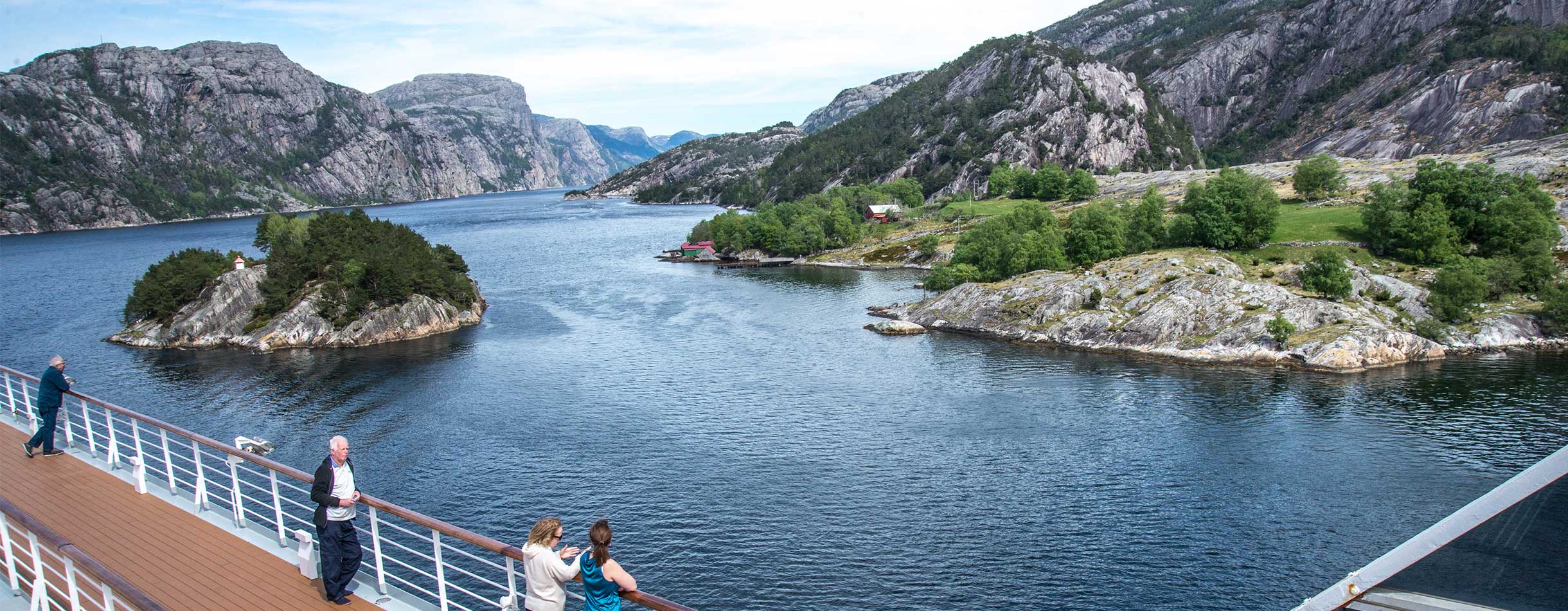 Scenic cruising in Lysefjord, Norway