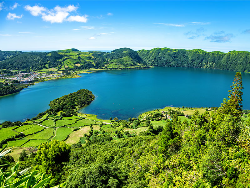 Lagoon of the Seven Cities, Sao Miguel island, Azores, Portugal.