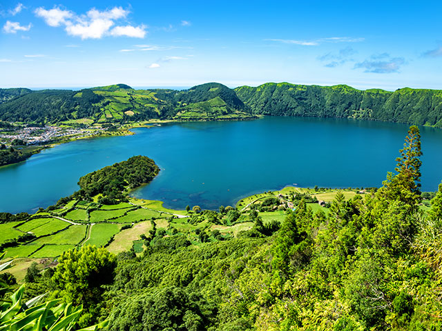 Lagoon of the Seven Cities, Sao Miguel island, Azores, Portugal.