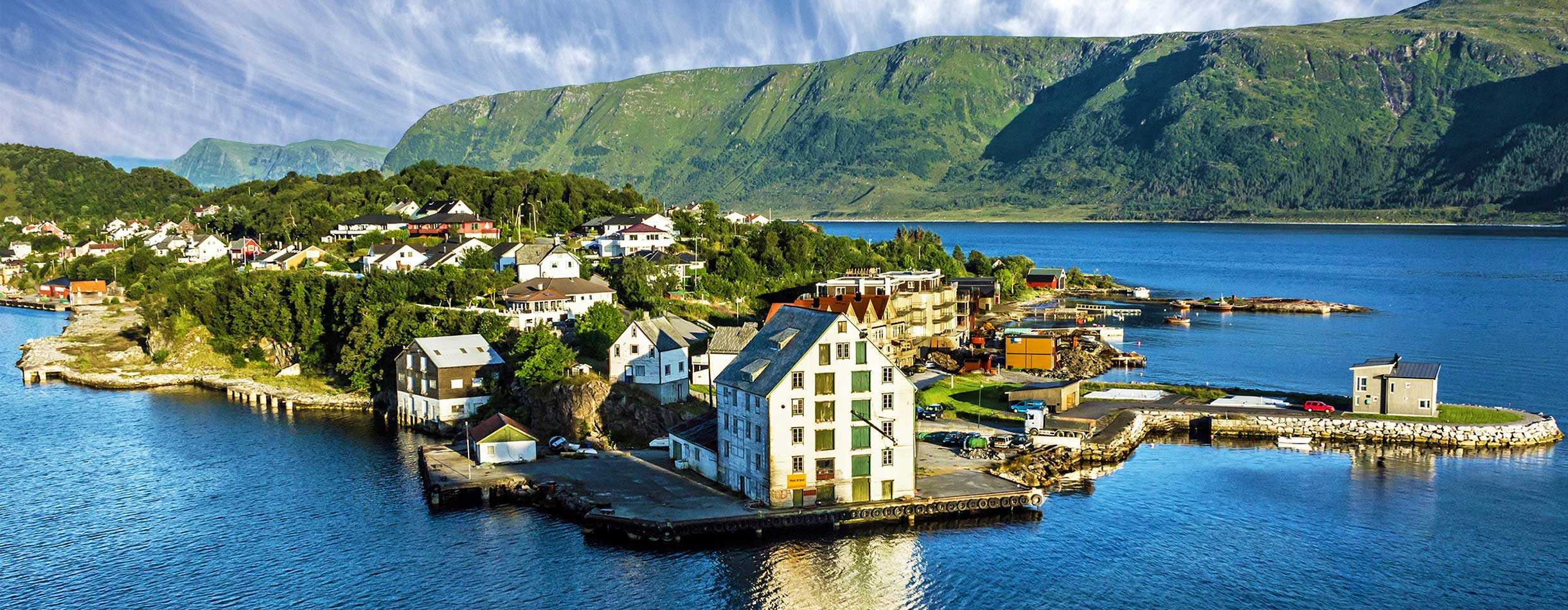 Alesund, Norway. Sea view on houses on island, Norway