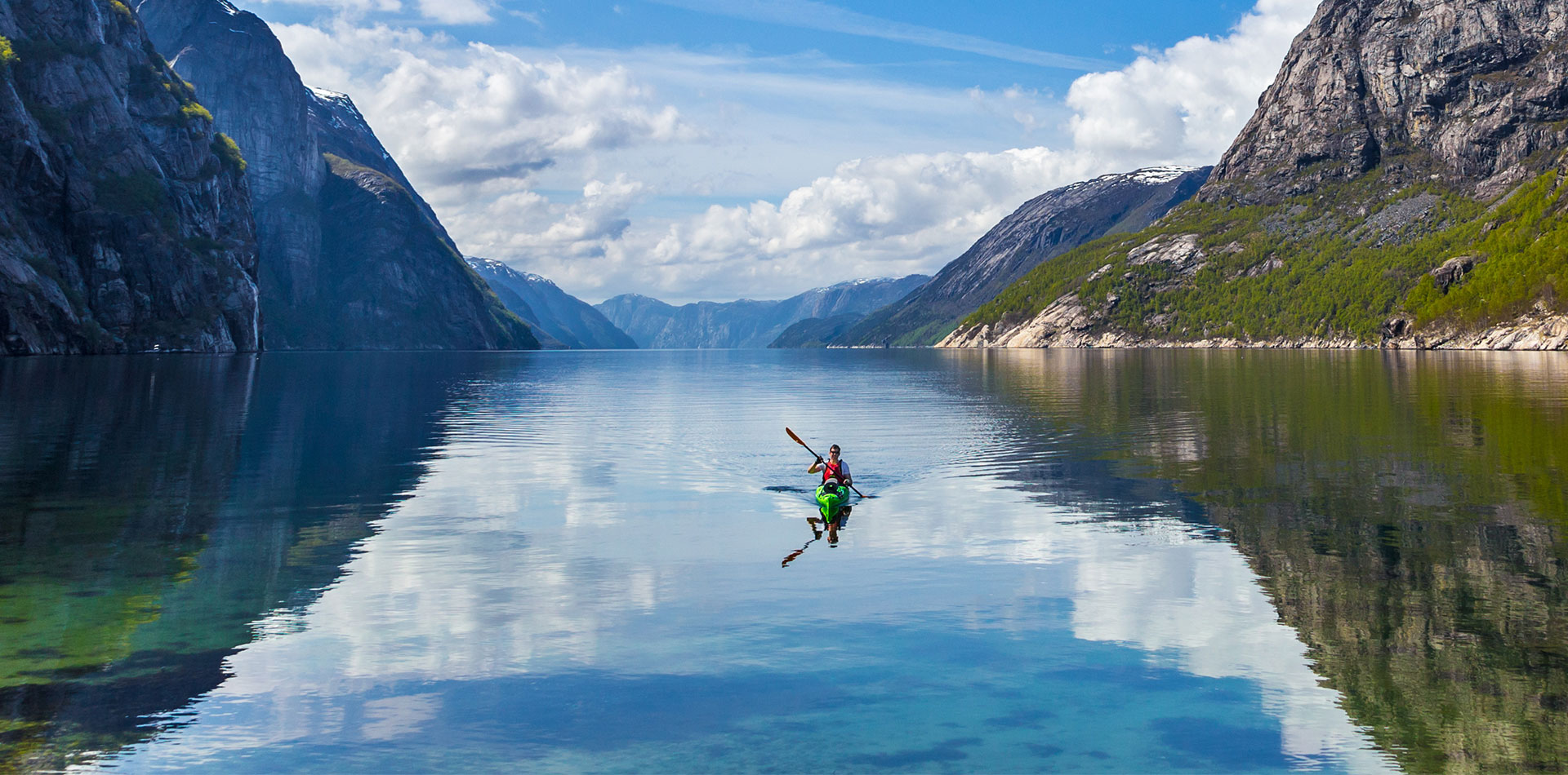 Kayaking in Lysefjorden, Norway