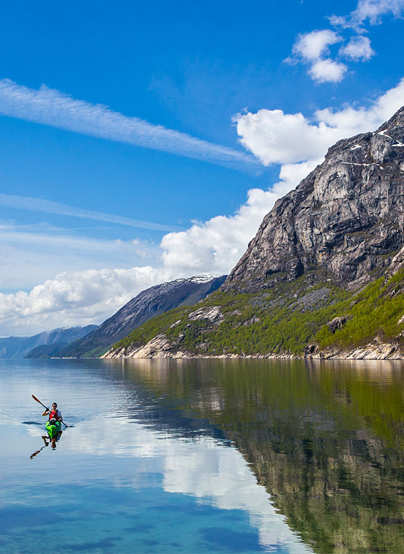 Kayaking in Lysefjorden, Norway