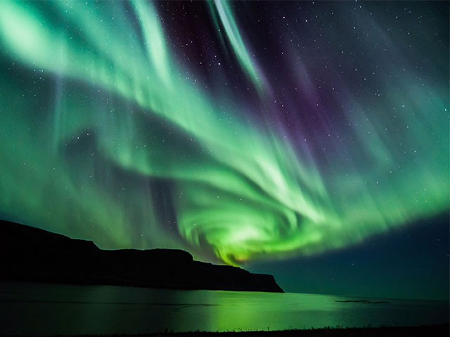 Beautiful views of the Northern lights
