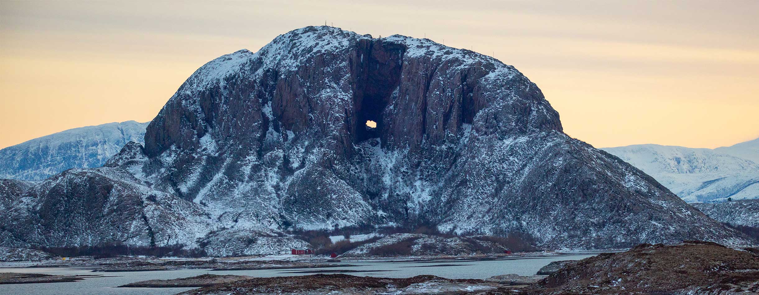 Scenic cruising past Torghatten