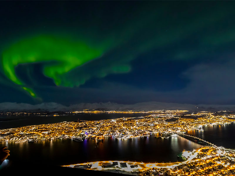 Northern Lights over Tromso, Norway