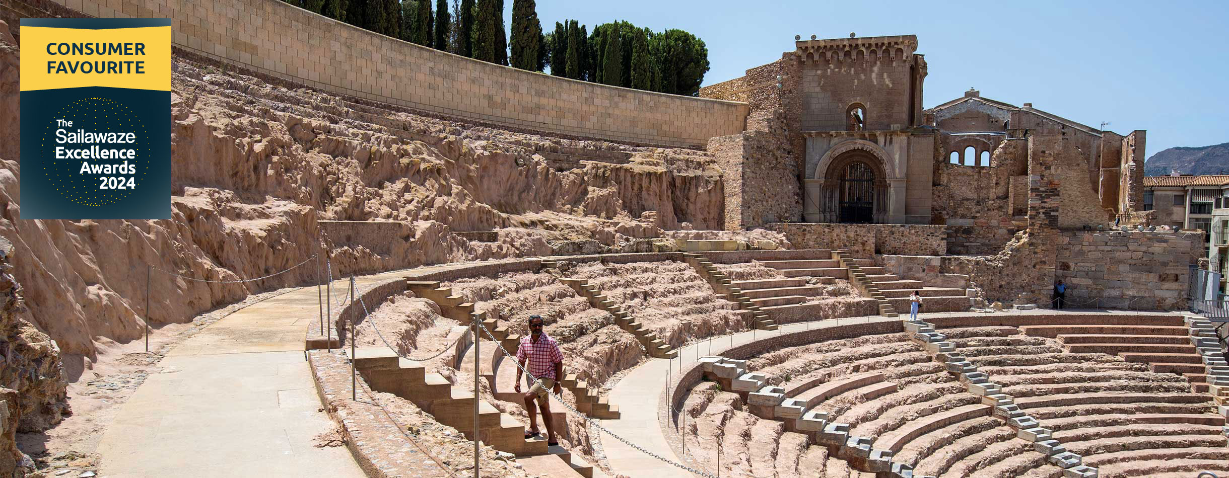 Ruins of Roman amphitheater, Cartagena, Spain