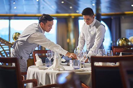Restaurant staff on Bolette
