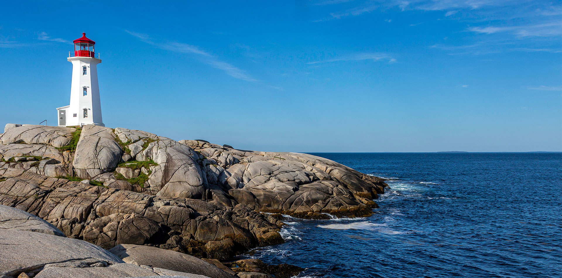 Lighthouse at Peggy's cove, Halifax - can be seen on a cruise to canada