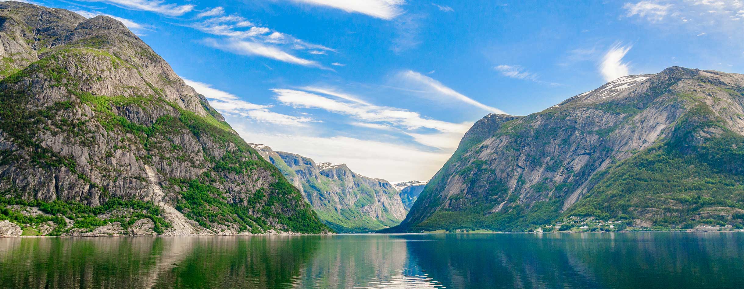 Summer views of Hardangerfjord, Norway