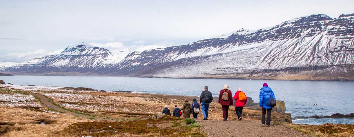 Guests out on an excursion to a cooler cruise destination 