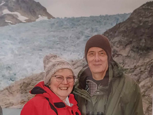 Ms Morgan and husband