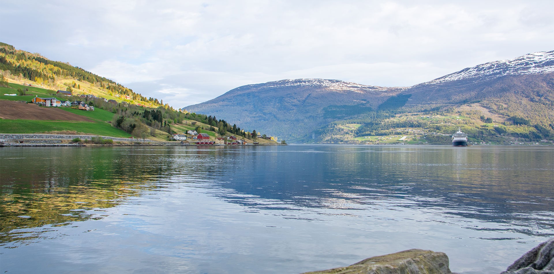 Balmoral docked in Olden, Norway