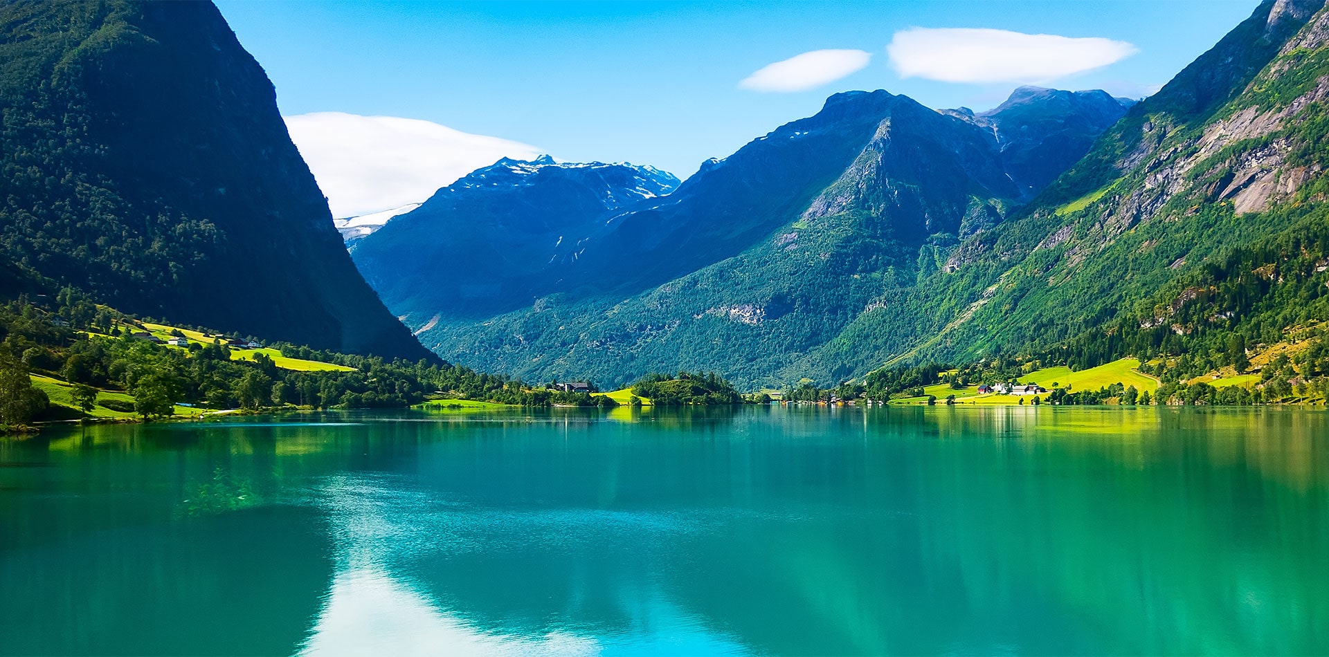 Beautiful vies of the Nordfjord in Norway