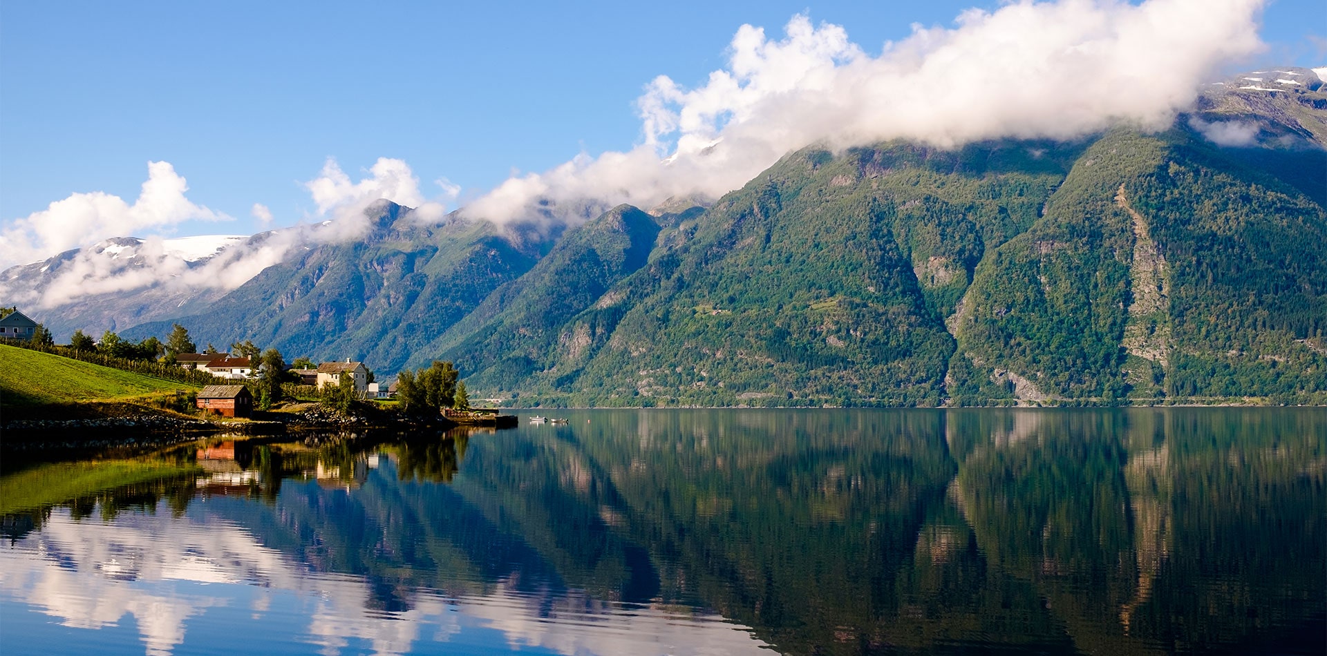 Views of Hardangerfjord in Norway