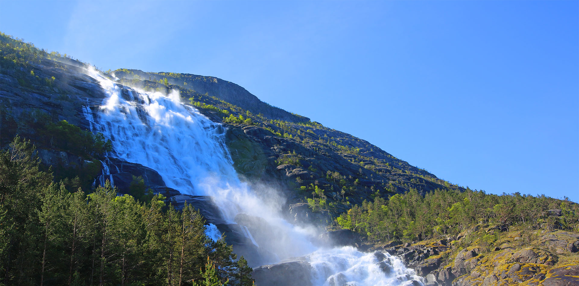 Langfoss waterfall, Norway