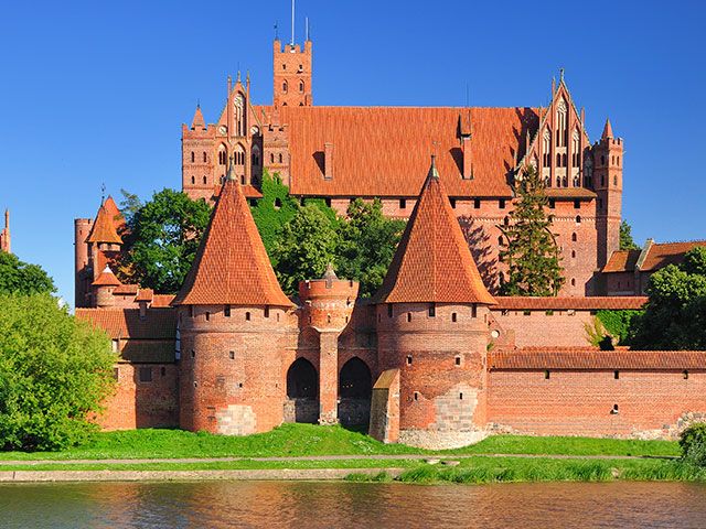 Malbork castle in summer, Poland