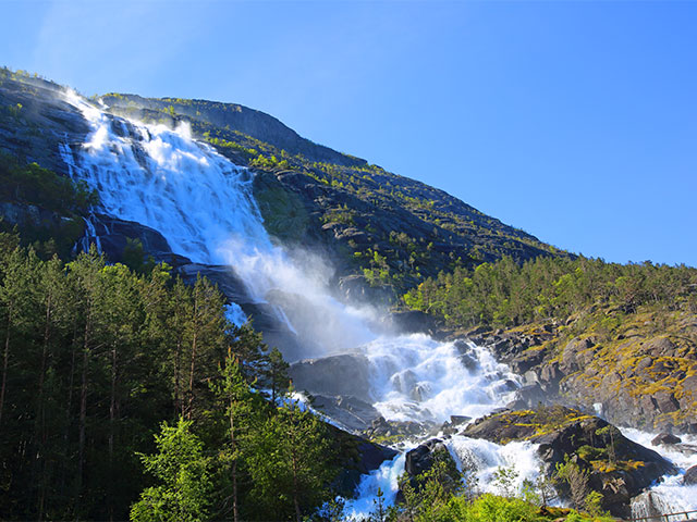 Langfoss waterfall, Norway