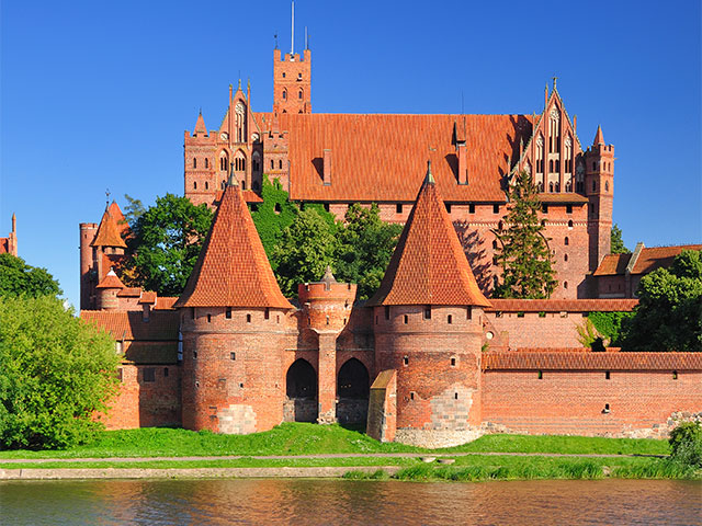 Malbork castle, Poland on a sunny day