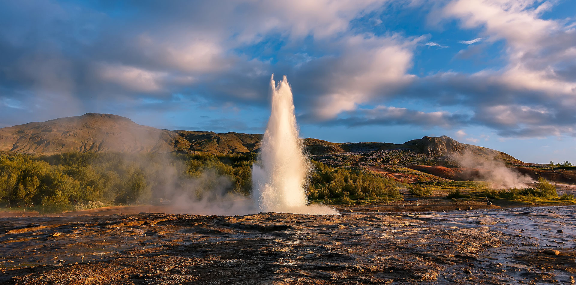 Strokkur geysir eruption, Golden Circle, Iceland