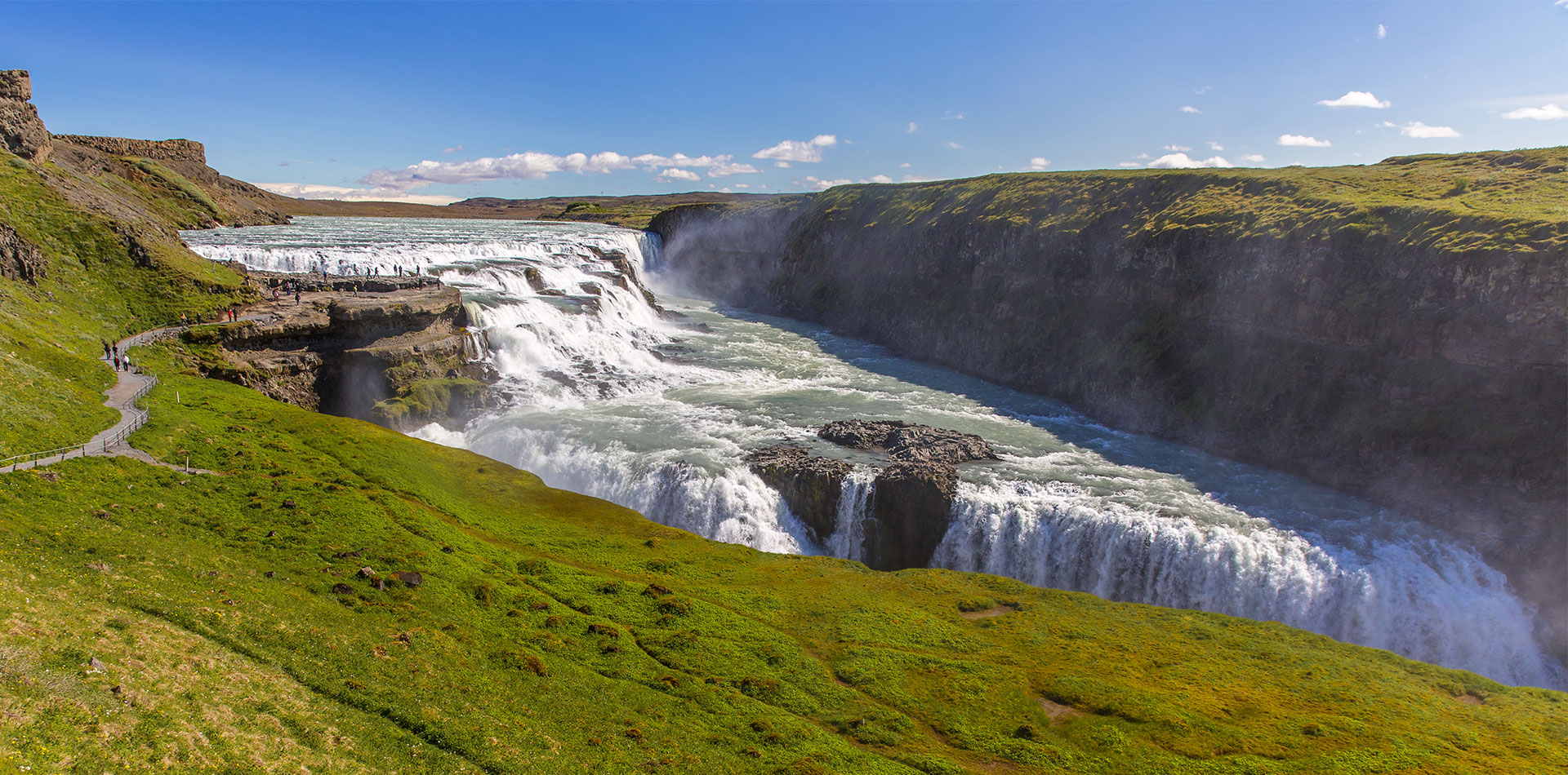 Gullfoss waterfalls in Iceland