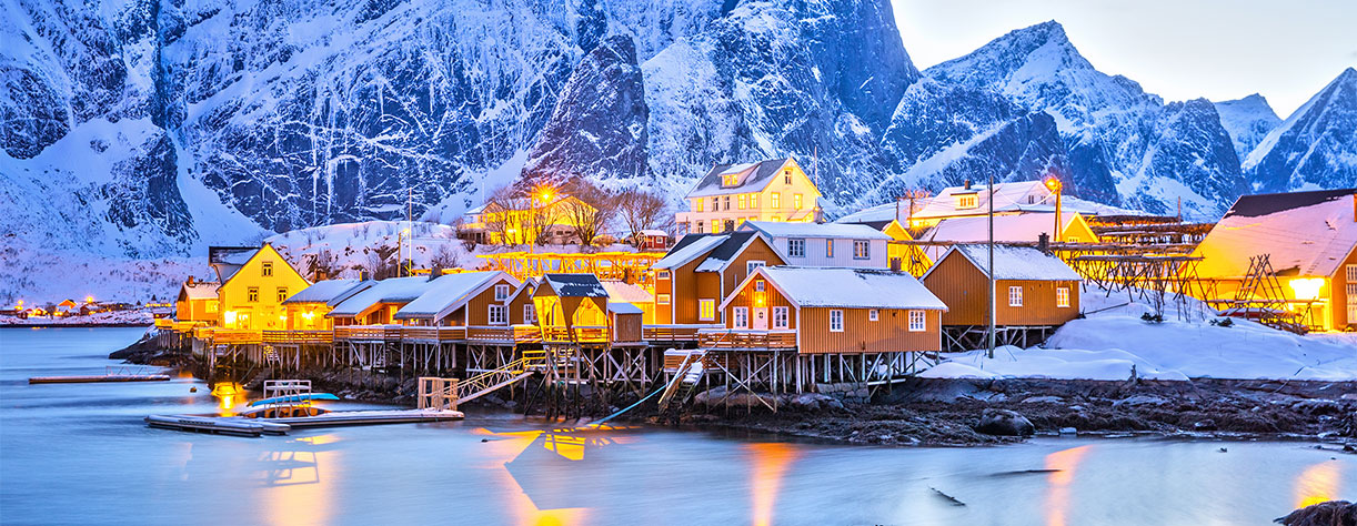 Sakrisoy village on Lofoten Islands in Norway
