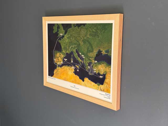 Cruise map example on the wall