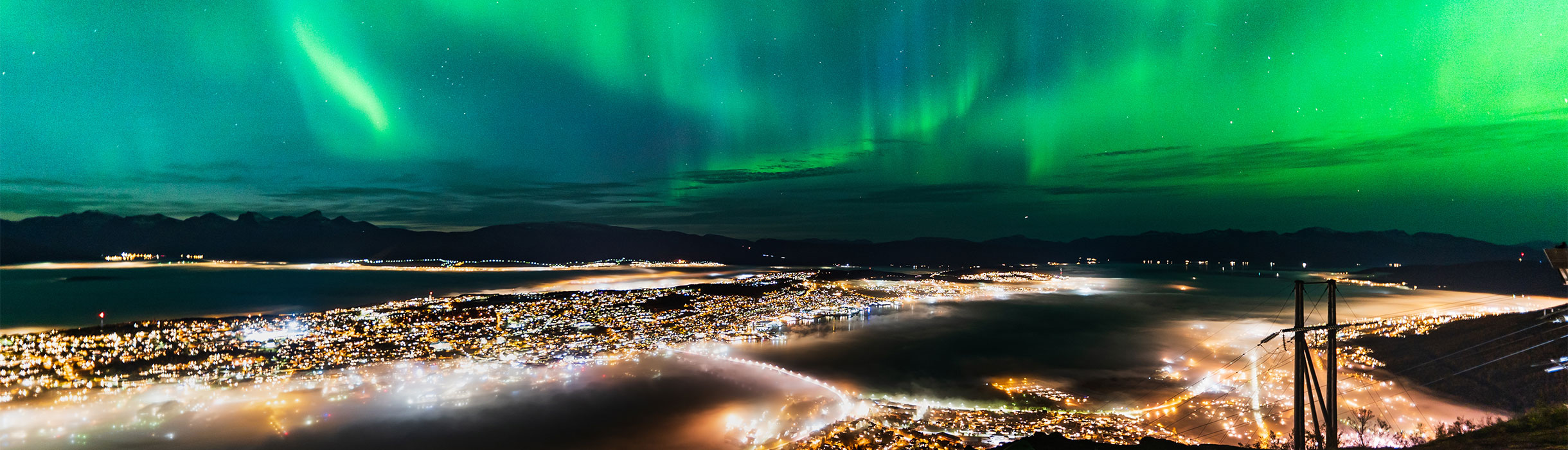 Northern lights over Tromso, Norway