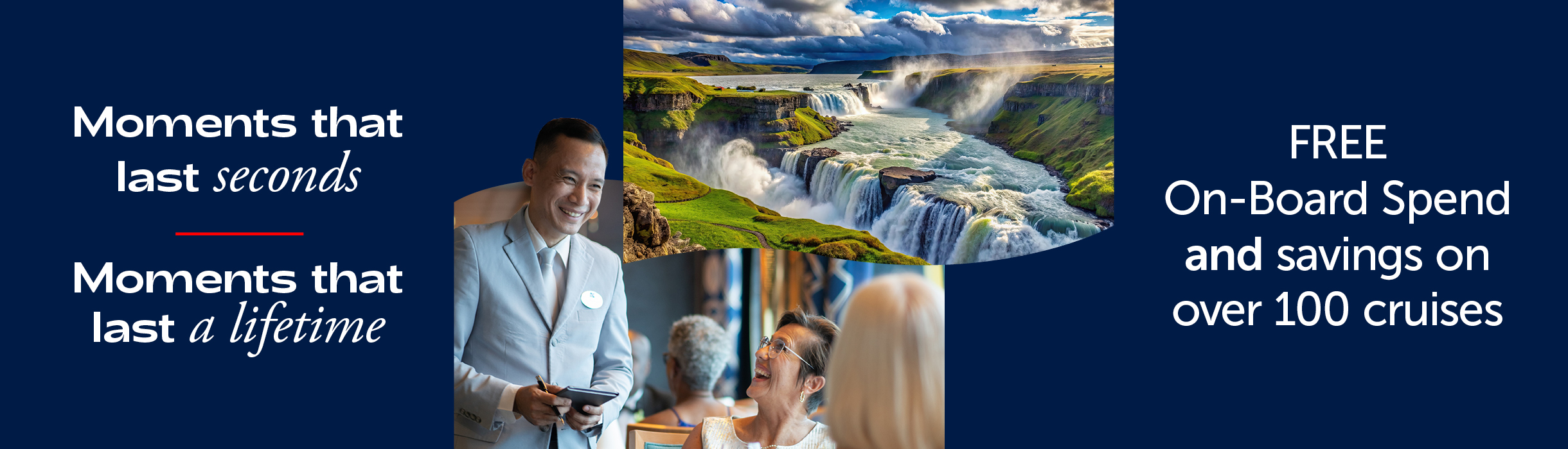 Waiter and Guests in restaurant - Gullfoss waterfalls, Iceland