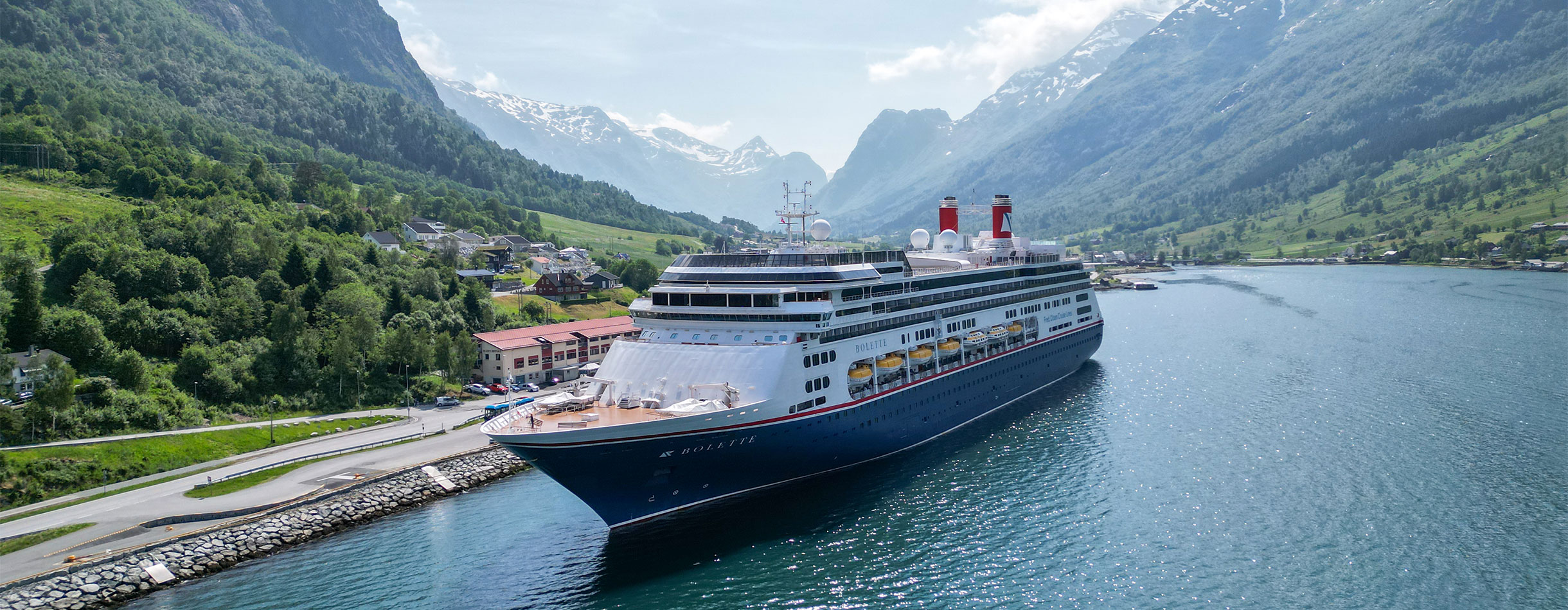 Bolette docked in Olden, Norway