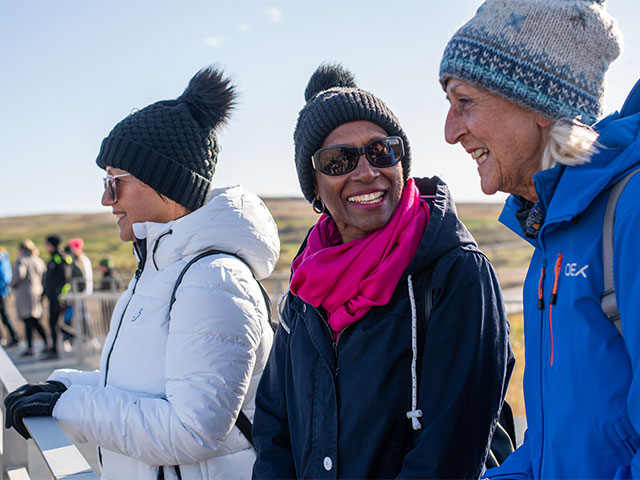 Guests on tour in Iceland, hats