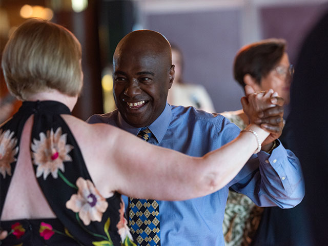 Guests dancing in Observatory