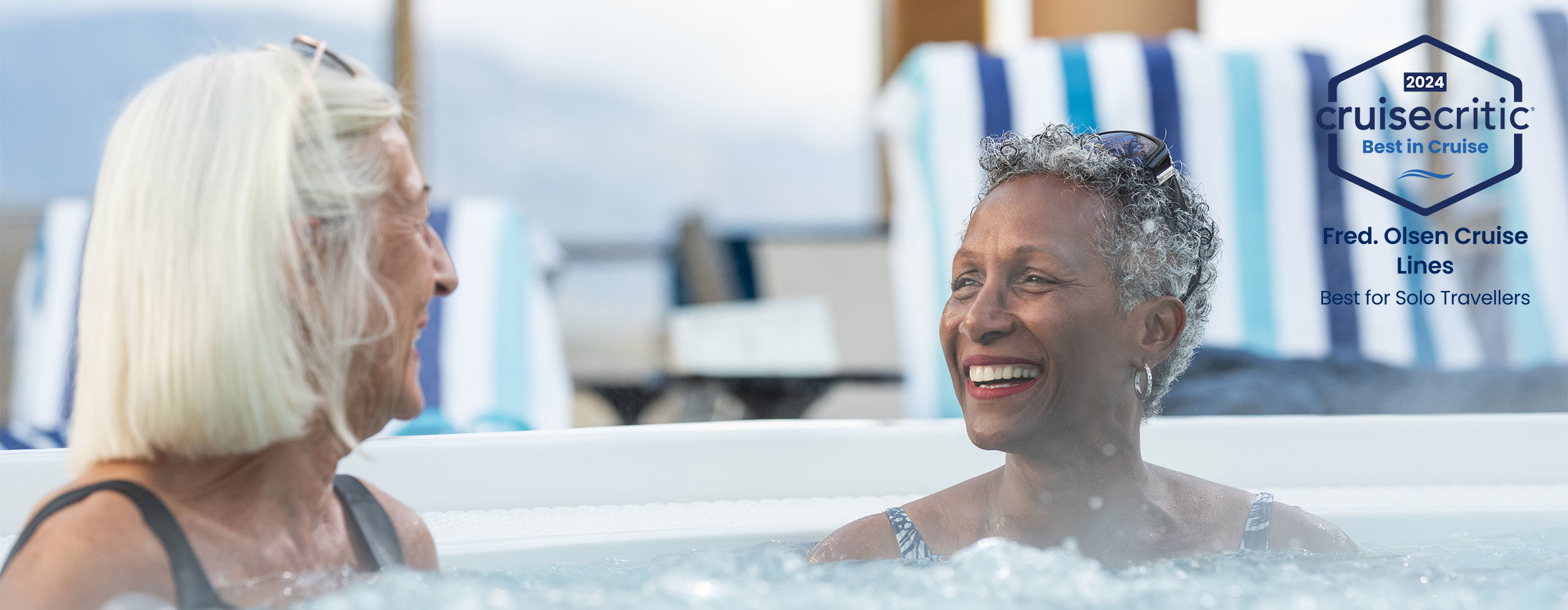 Guests enjoying the jacuzzi on board Bolette