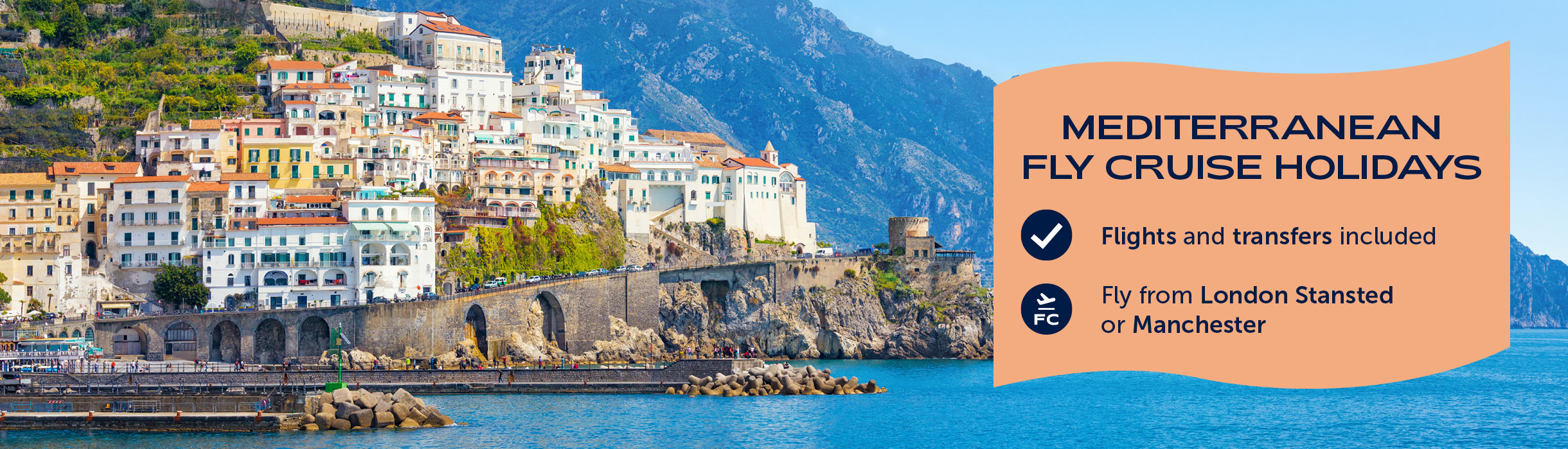 Colourful buildings on the Amalfi coast, Italy