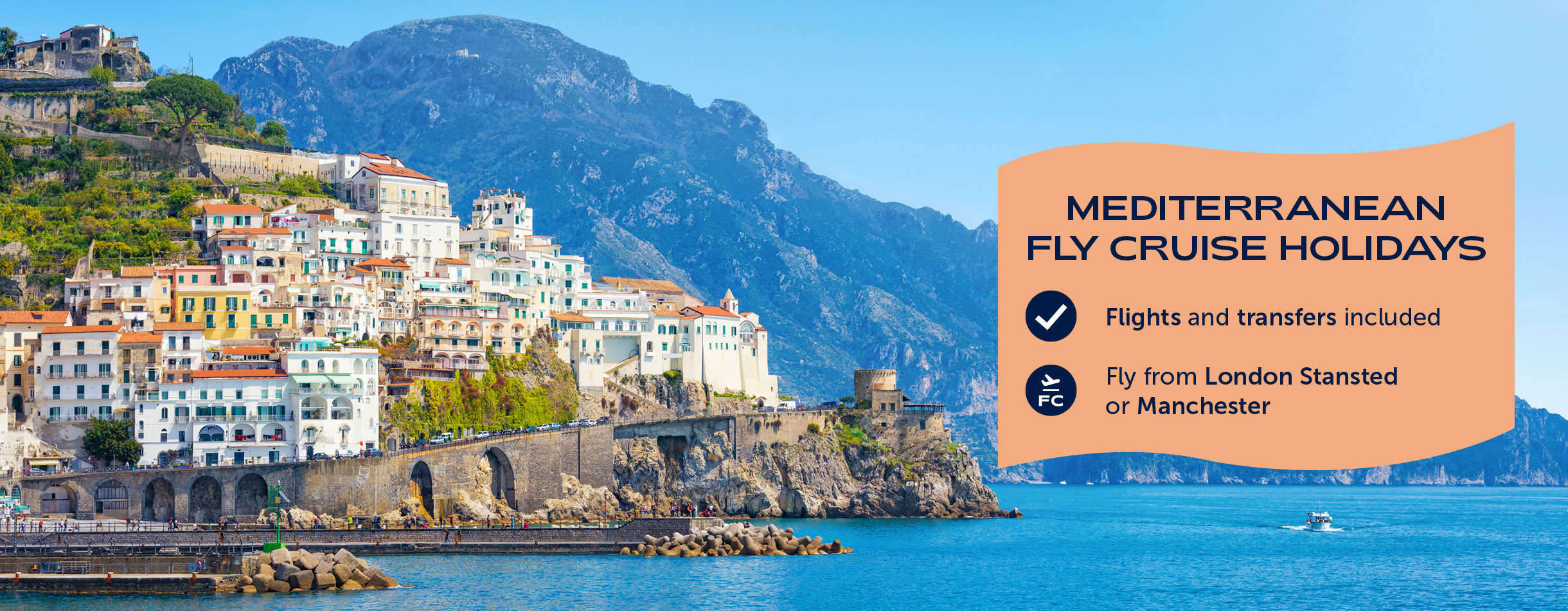 Colourful buildings on the Amalfi coast, Italy