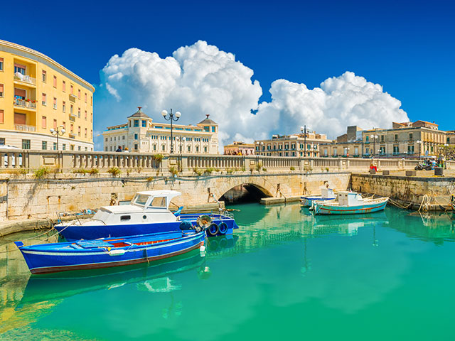 Scenic view of Ortygia, Syracuse, Italy